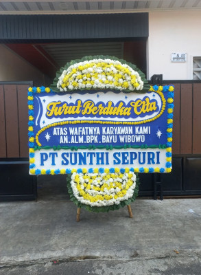 Papan Bunga Duka di Sari Rejo